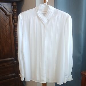 Vintage Christie & Jill White Button Up Size 14 Womens
